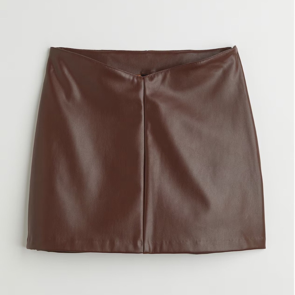 Imitation Leather Skirt